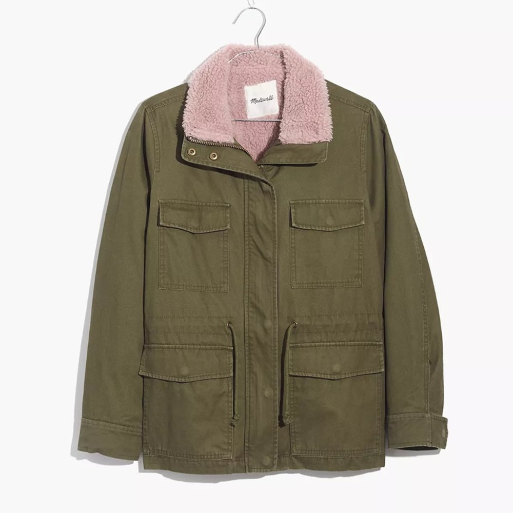 Madewell Sherpa Trimmed Surplus Jacket